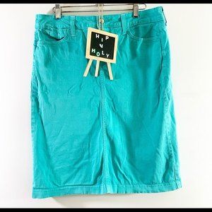 NYDJ PENCIL SKIRT TEAL AQUA SIZE 8